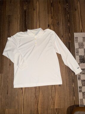 Nike Golf White Long Sleeve Polo Shirt